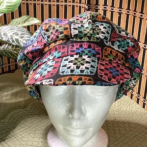 Newsboy Cap, Unisex - Multicolor Canvas Fabric - 29.99