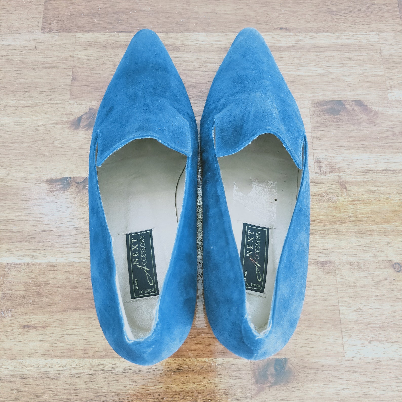 Vintage 1980s 'NEXT' London Royal Blue Suede Court - Etsy