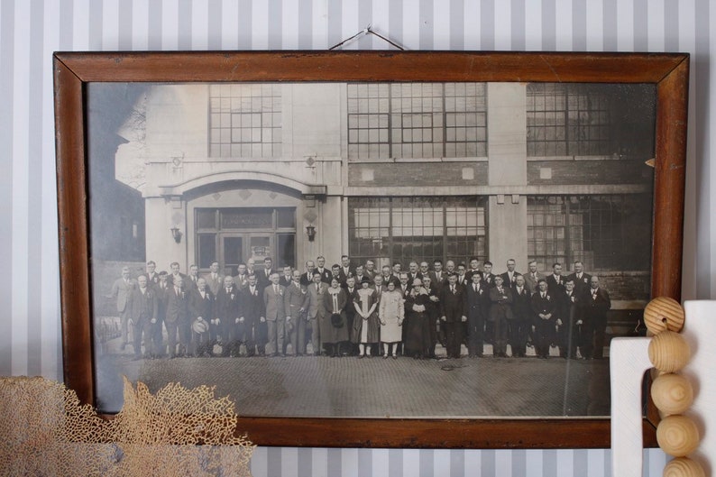 Antique Black and White Group Company Photo