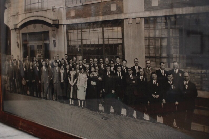 Antique Black and White Group Company Photo