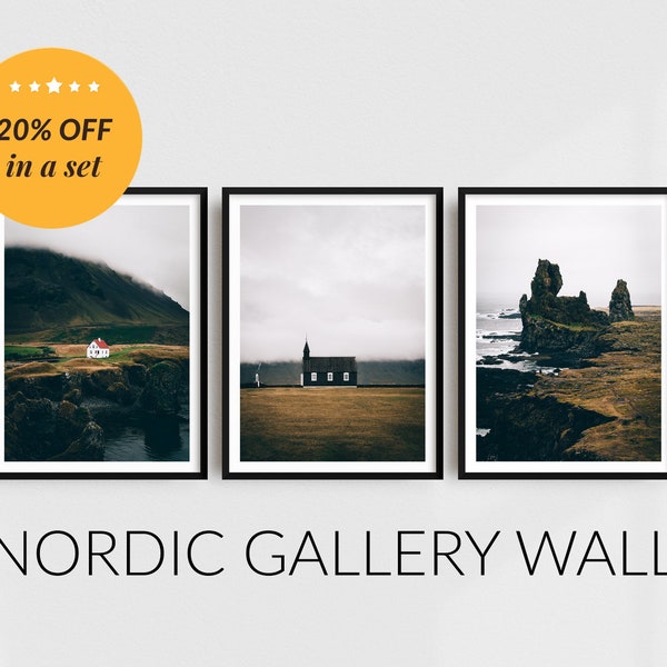 11x14"+ Signed Unframed Iceland Nature Photography Prints: Gallery Wall Set of 3 Prints