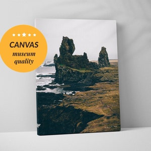 Iceland Rustic Coastal Landscape Fine Art Photography Canvas Wall Art