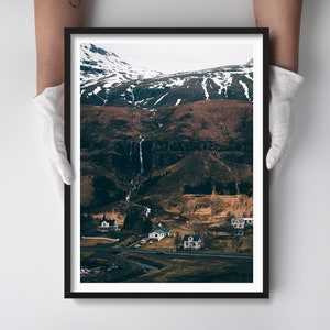 Nordic Living Room Decor - IJsland landschapsfotografie print