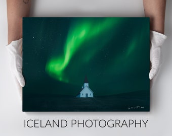 Northern Lights Photography Prints Wall Art, Nordic Nature Canvas Print