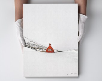 Nordic Holiday Decor Canvas Wall Art, Minimalist Scandinavian Christmas Decor, Christmas Gifts For Mom From Daughter