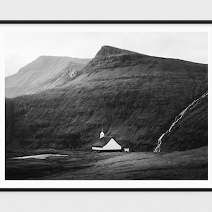 11x14&quot;+ Signed Unframed Black And White Landscape Photography Print: Faroe Islands Nature Print