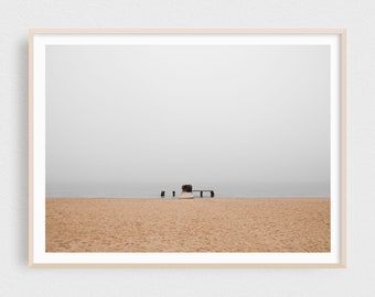 Limited Edition Minimalist Modern Fine Art Photography Print, Minimalist Landscape, Signed Giclee Beach Sea Ocean Print