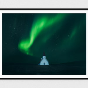 11x14 Signed Unframed Fine Art Photography Print, Christmas Gifts For Him, Aurora Borealis Photography Prints Wall Art zdjęcie 1