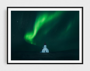 11x14"+ Signed Unframed Fine Art Photography Print, Christmas Gifts For Him, Aurora Borealis Photography Prints Wall Art