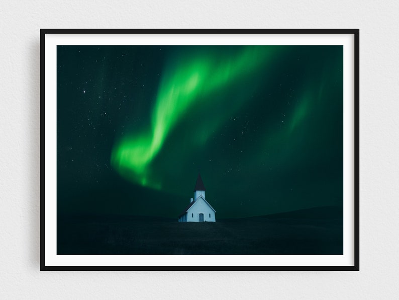 11x14 Signed Unframed Fine Art Photography Print, Christmas Gifts For Him, Aurora Borealis Photography Prints Wall Art image 1