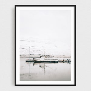 11x14 Signed Unframed Fine Art Photography Print, Christmas Gifts For Dad, Winter Holiday Decor, Old Fishing Boat Print image 1