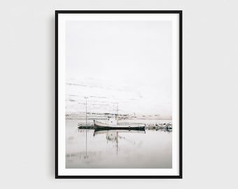 11x14"+ Signed Unframed Fine Art Photography Print, Christmas Gifts For Dad, Winter Holiday Decor, Old Fishing Boat Print