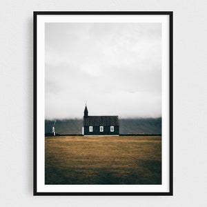 Minimalist Art Print, Wall Art, Scandinavian, Iceland