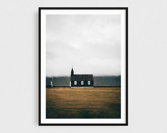 Minimalist Art Print, Wall Art, Scandinavian, Iceland