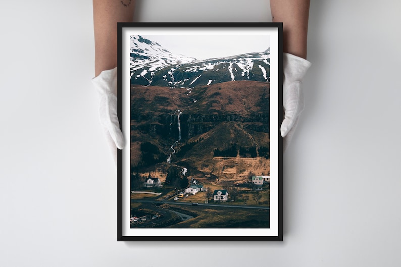 Nordic Living Room Decor Iceland Landscape Photography Print image 1