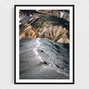 Mountain Art Print, Minimalist Scandinavian Large Wall Art, Nature Photography, Iceland Landscape Print, Travel Gift image 1