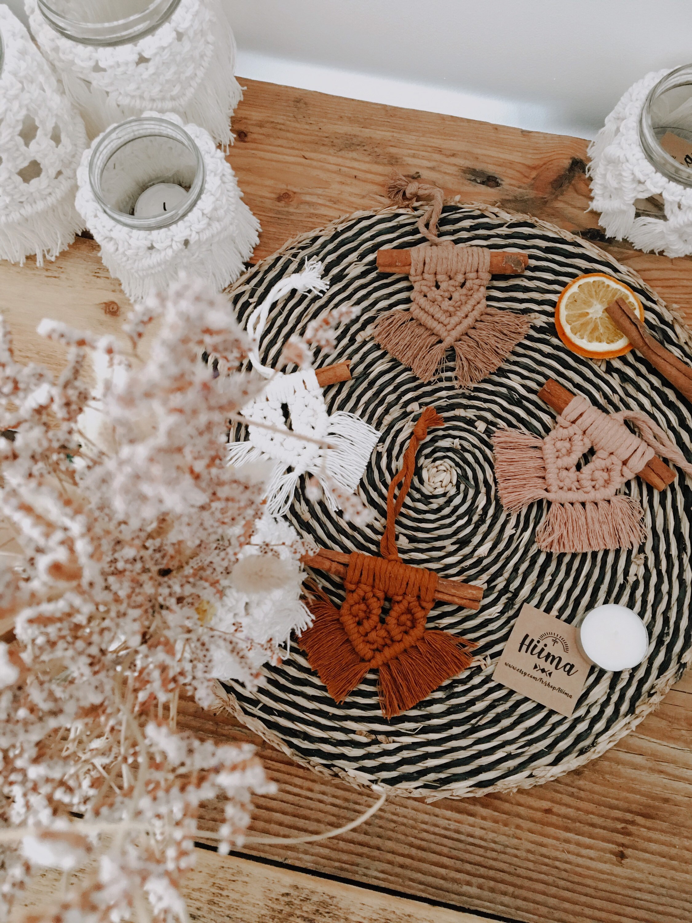 Mini Suspensions en Macramé