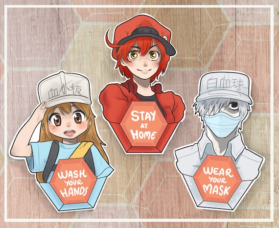 Stickers Cells at Work hataraku Saibo Anime Fanart -  Norway