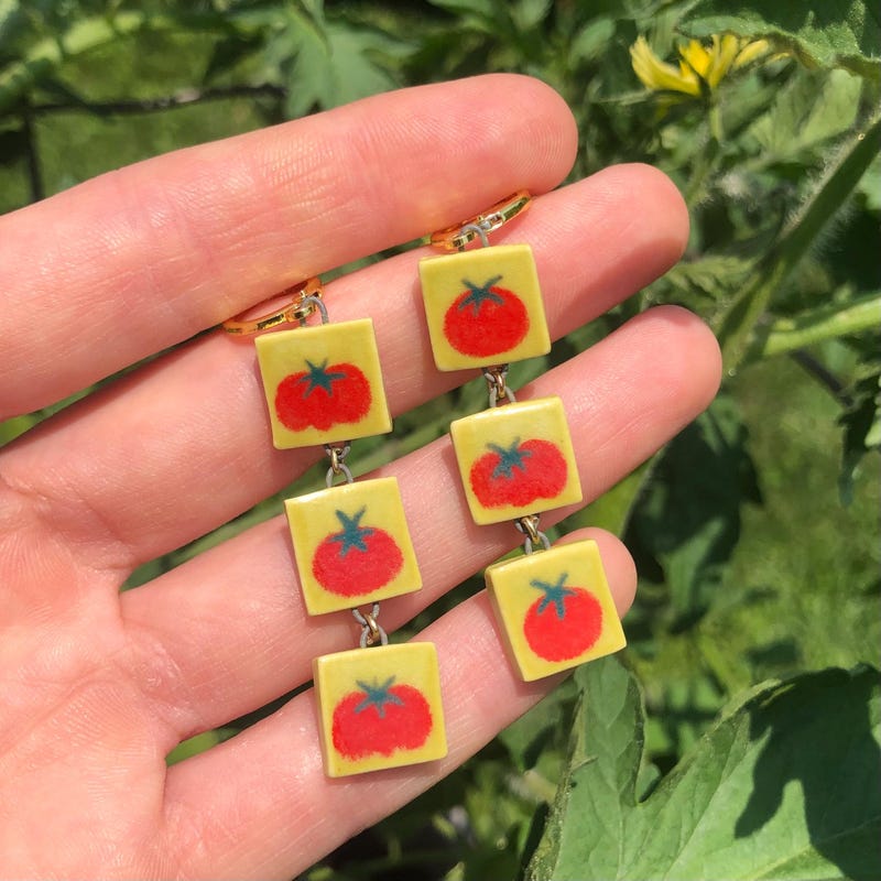 Funky Painted Tile - Etsy