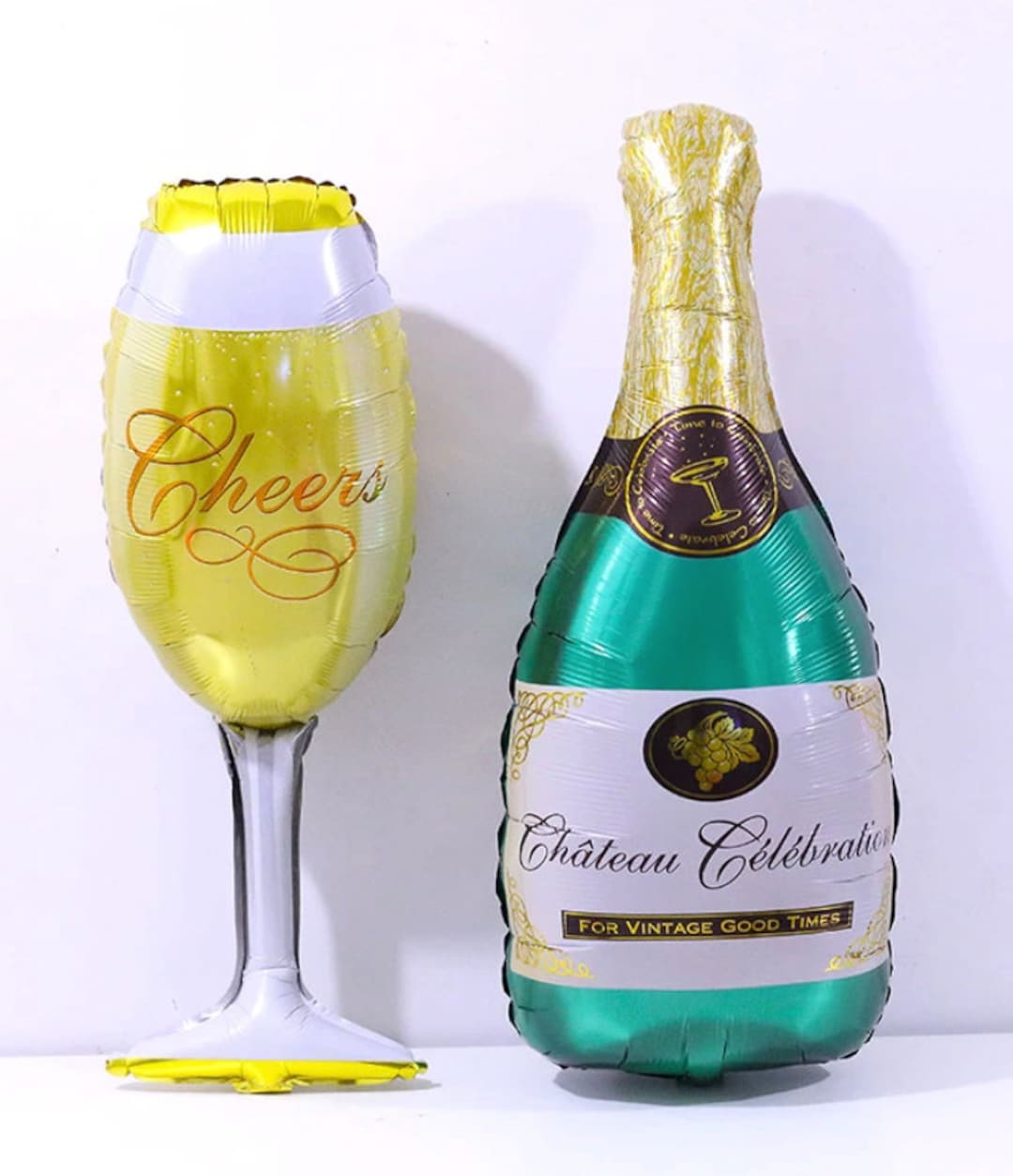 Cheers Champagneglas Heliumballong 26x78cm main image 1