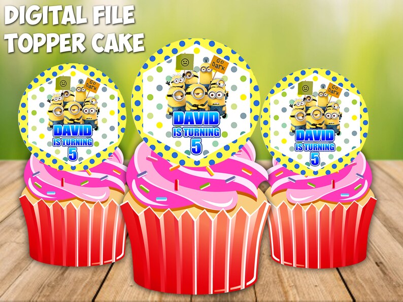 Printable Minions Cupcake Toppers Cupcake Toppers Etsy