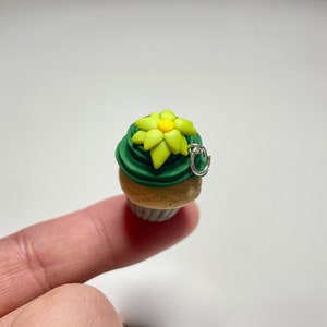 Succulent Cupcake Charm! | Cupcake Keychain | Cupcake Pendant | Food Keychains | Food Charms | Cupcake Gifts