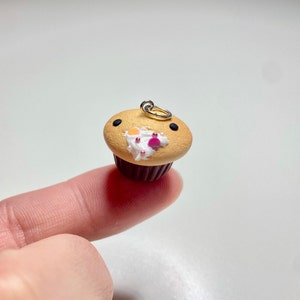 Pukey Cupcake Charm! | Food Charms | Kawaii Keychain | Cupcake Keychain | Sweets Cabochon | Cute Gifts | Gifts For Her