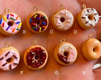 Micro Realistic Donut Charms! | Miniature Food | Food Keychain | Donut Keychain | Gifts For Bakers | Miniature Sweets | Donut Gifts