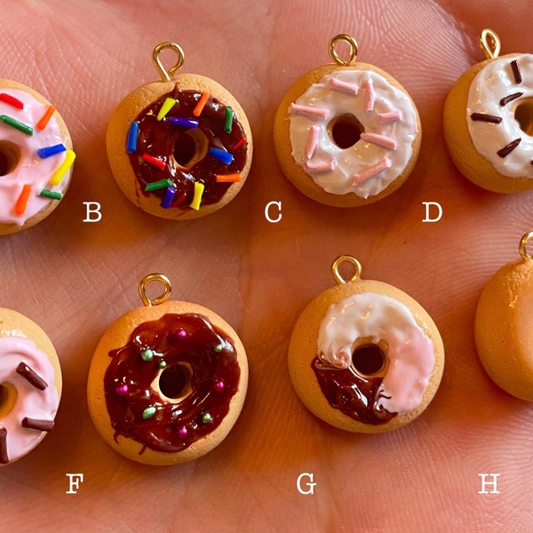 Micro Realistic Donut Charms! | Miniature Food | Food Keychain | Donut Keychain | Gifts For Bakers | Miniature Sweets | Donut Gifts