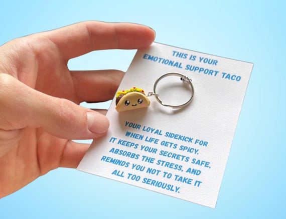 Emotional Support Taco Keychain! | Handmade From Polymer Clay