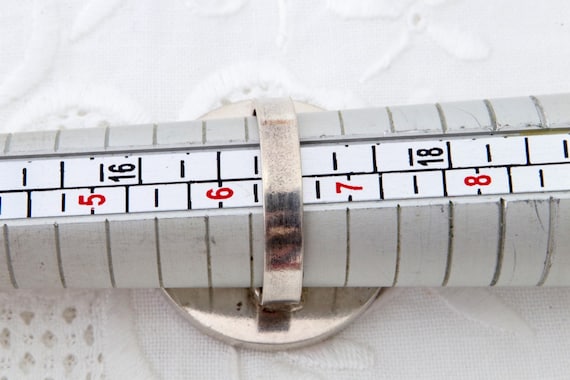 Large open circle sterling silver ring, Multi col… - image 10