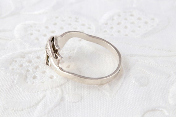 Sterling silver ring with leaves and rock crystal… - image 6