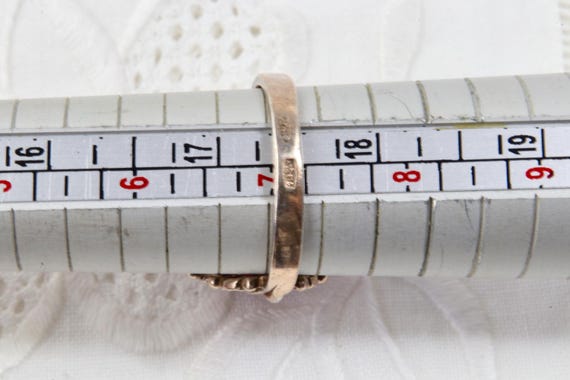 Vintage Soviet Ruby Ring 875 Silver with Gold Pla… - image 10