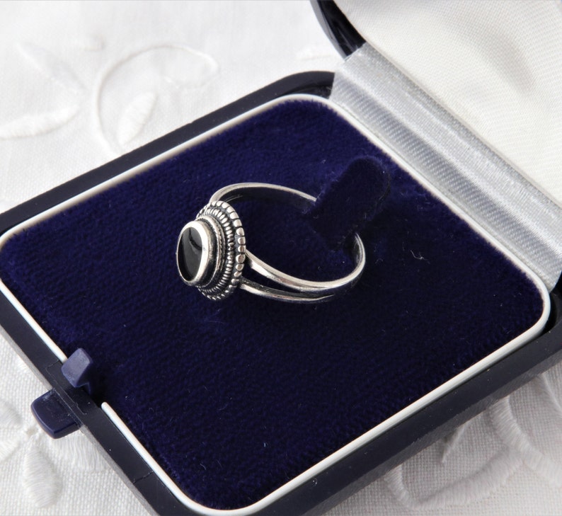 Silver Ring with Black Onyx Black Onyx Ring