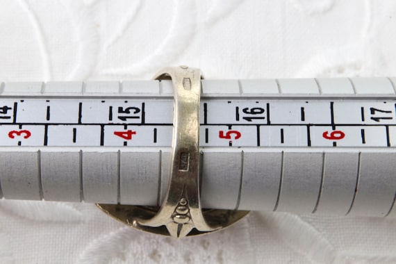 Vintage Soviet ruby ring, 875 silver ring with go… - image 10