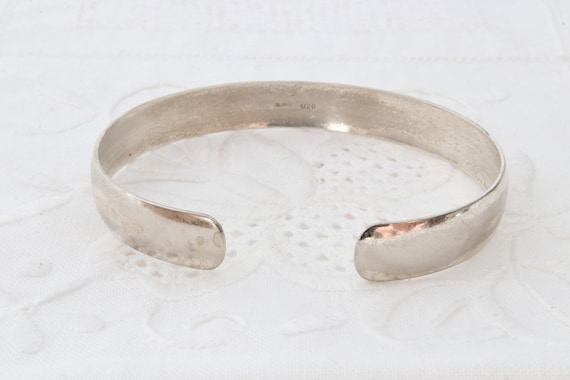 Sterling silver bracelet solid stripe, Bracelet o… - image 6