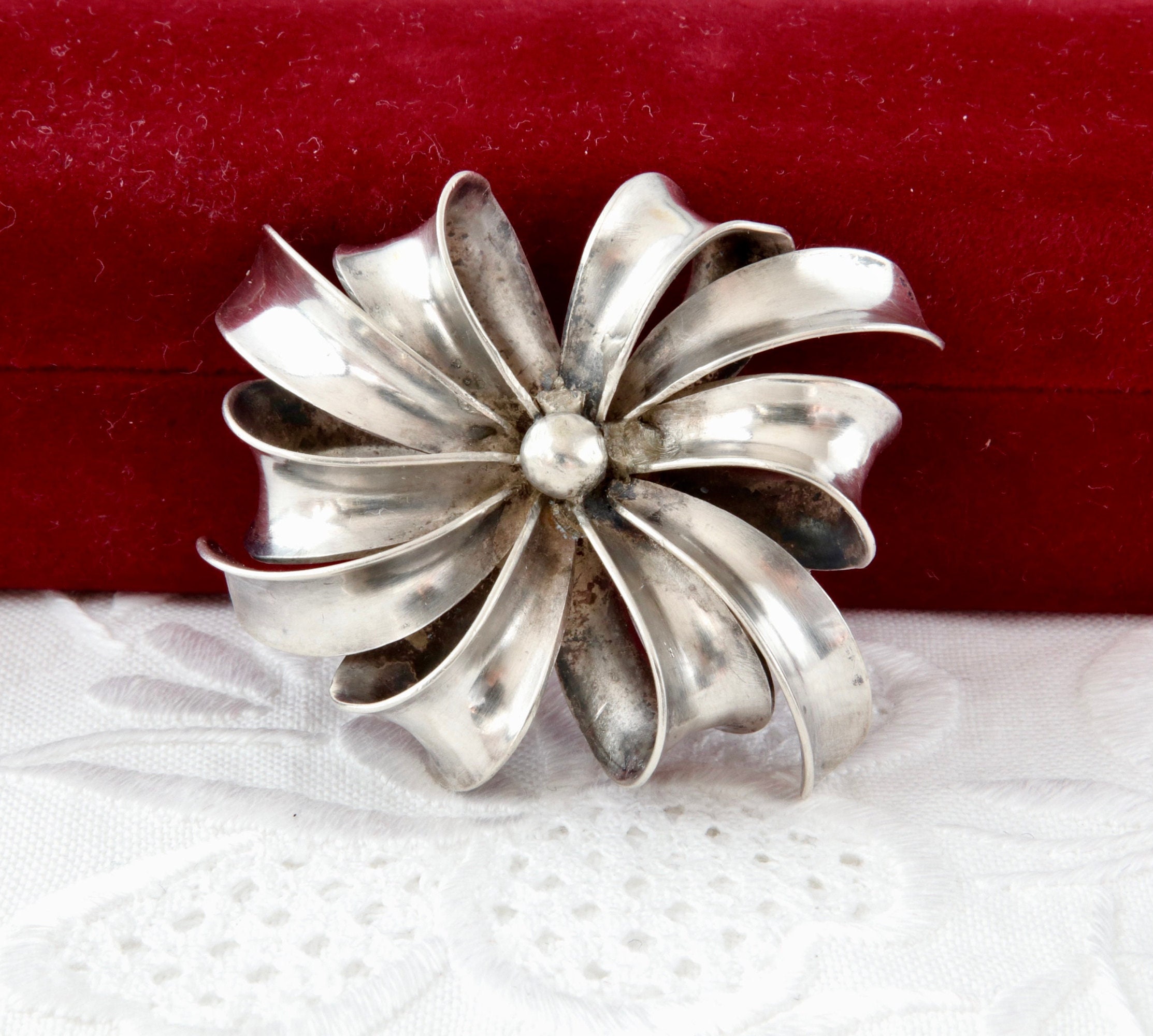 Antique brooch silver - Etsy 日本