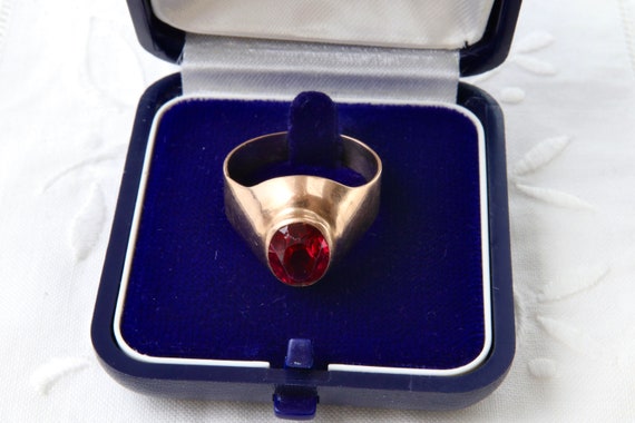 Soviet gold ring with ruby, Gold 583 samples 14k,… - image 3