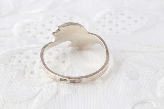 Sterling silver ring with leaves and rock crystal… - image 8