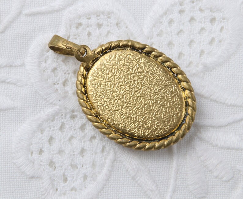 Hand-Painted Roses on Porcelain Vintage Czech Porcelain Pendant