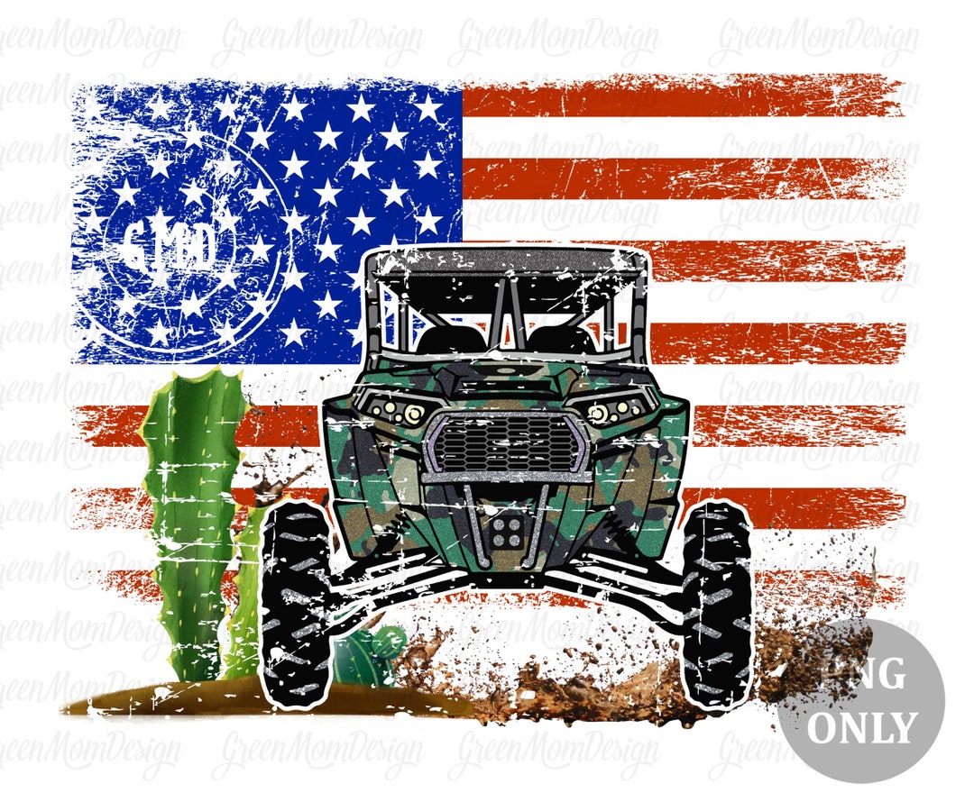 American Flag RZR Camouflage Vintage UTV, SXS Png, Sublimation Design ...