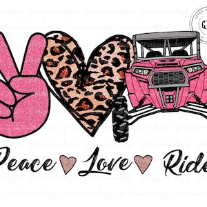 Please Love Ride Pink RZR, SXS Png, Sublimation Design, Graphic, Clip Art, Digital Download
