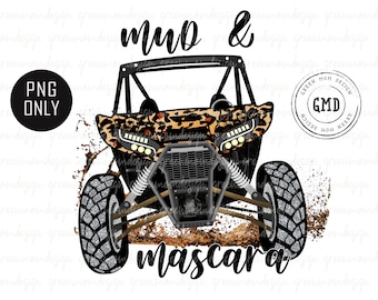 Mud & Mascara Leopard Teryx KRX 1000, SXS Png, Sublimation Design, Graphic, Clip Art, Digital Download