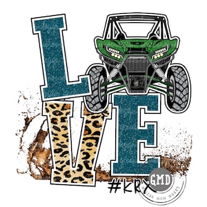Love Green Teryx KRX 1000, SXS Png, Sublimationsdesign, Grafik, Clip Art, digitaler Download
