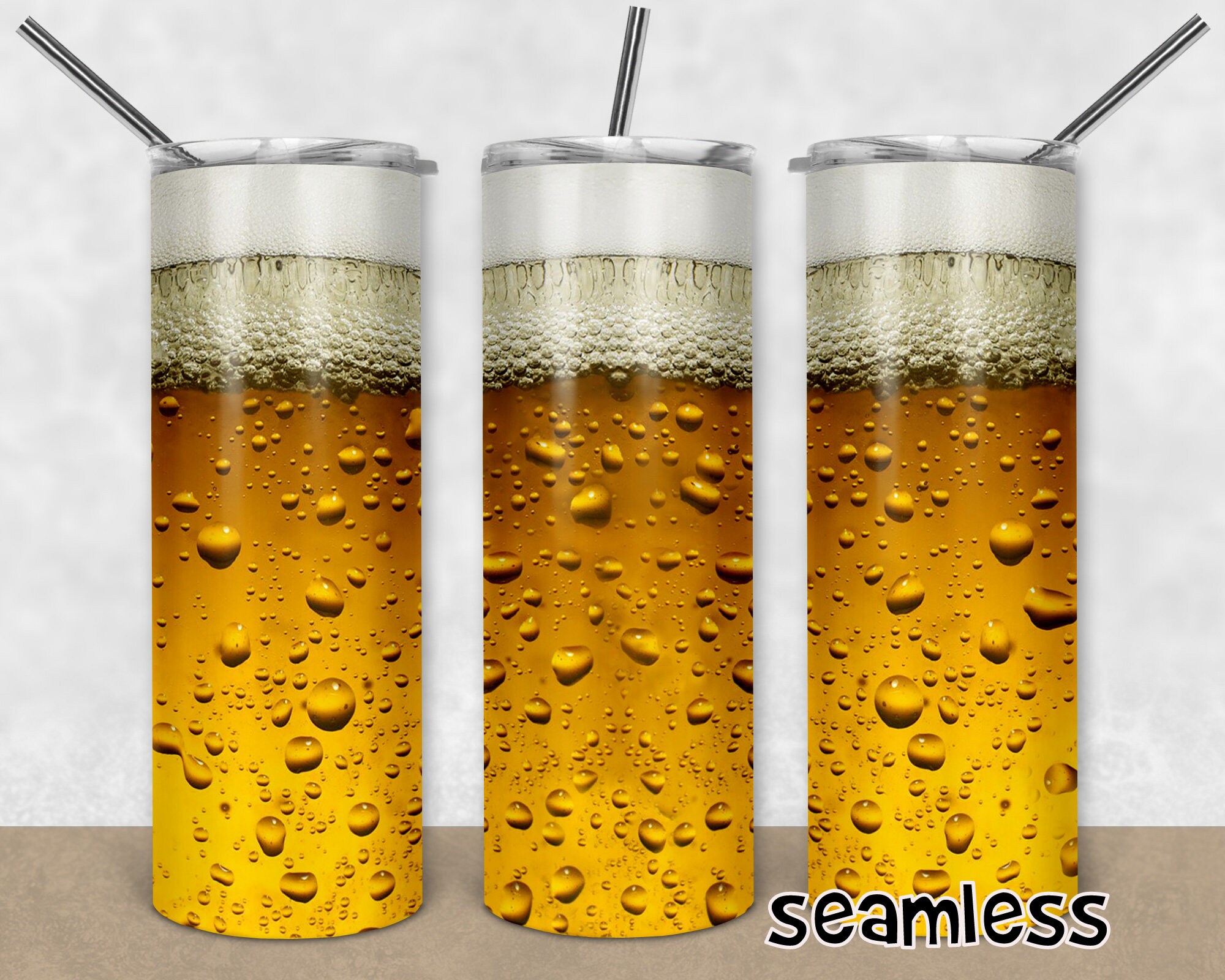 Beer 20oz Skinny Tumbler Straight & Tapered Sublimation or Etsy