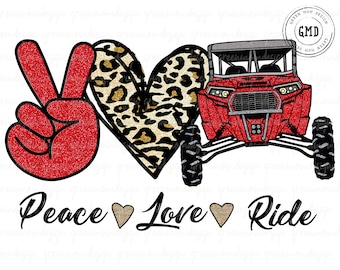 Please Love Ride Red RZR, SXS Png, Sublimation Design, Graphic, Clip Art, Digital Download