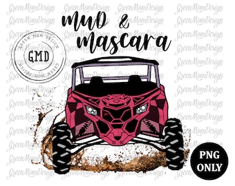 Mud & Mascara Pink Can-Am Maverick x3, SXS Png, Sublimation Design, Graphic, Clip Art, Digital Download