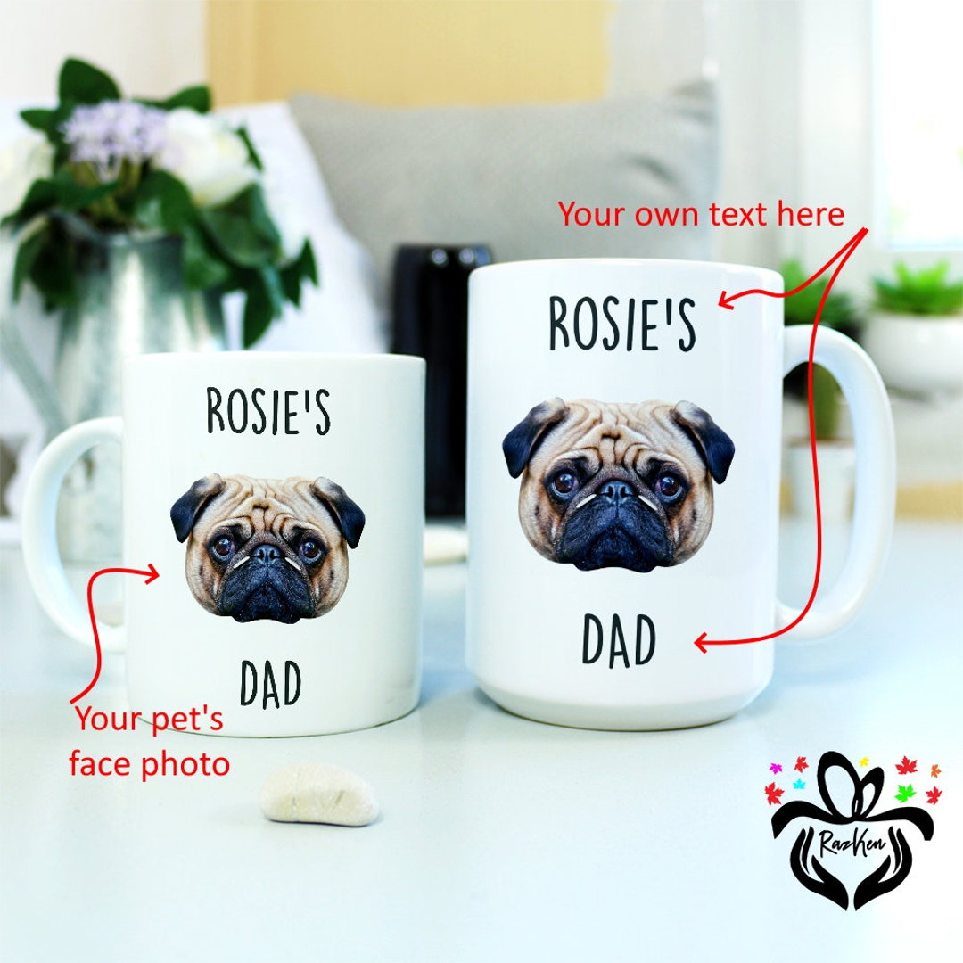 Personalized Dog Face Mug, Dog Mug, Custom Dog Mug, Gift for Dog Lover