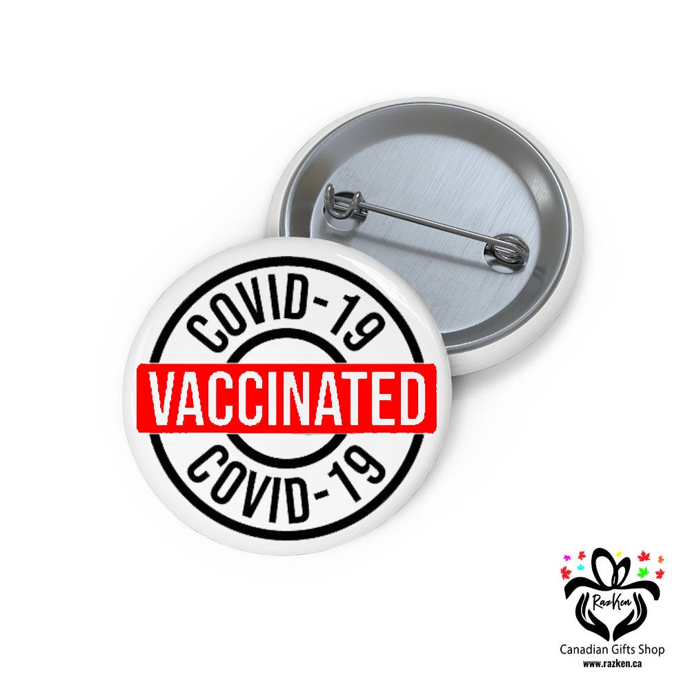 Covid-19 Vaccinated, Gift for Nurse, Workers, COVID-19 Vaccine, Butto…