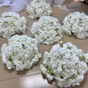 White Hydrangea Flower Ball,Wedding Flower Ball,Hydrangea Centerpieces,Table Flower Ball,Wedding Arrangement,Floral wedding Decor